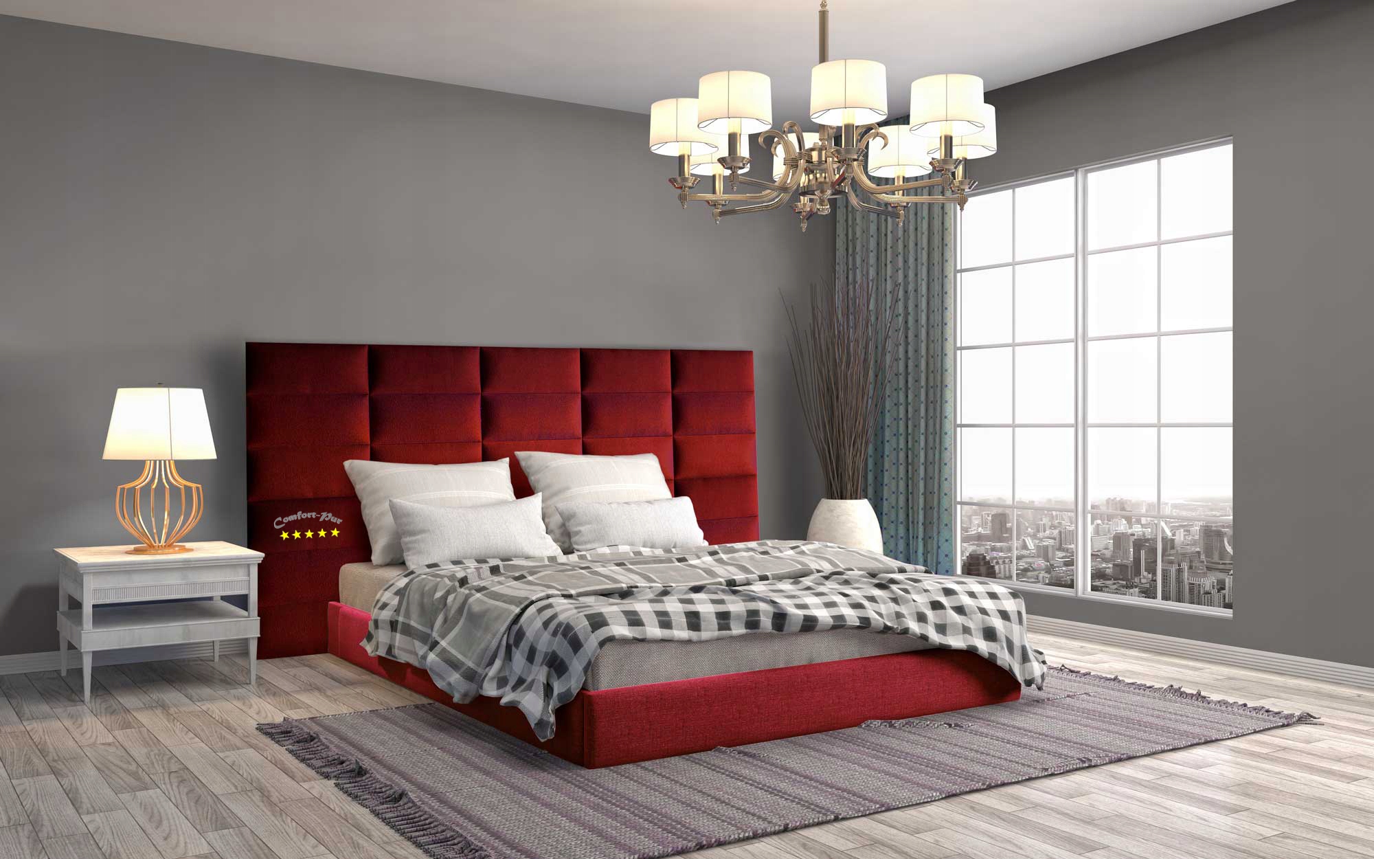 Panel tapicerowany do własnego montażu 50cm x 30cm Materiał płyta MDF