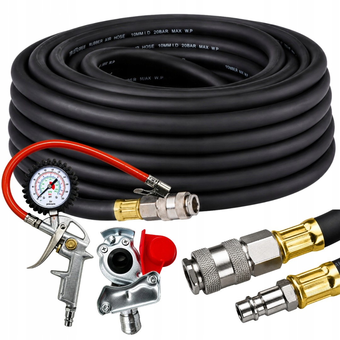 Hadice pro klíč 15 m, silný kabel, pneumatické sluchátko pistole