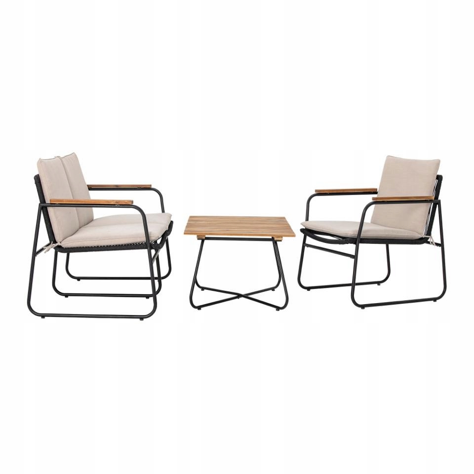 Bloomingville Hampton Sada záhradnej pohovky s stolíkom a kreslami 4 El.