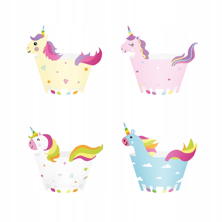 

Owijki na muffinki Jednorożce, 8 szt.