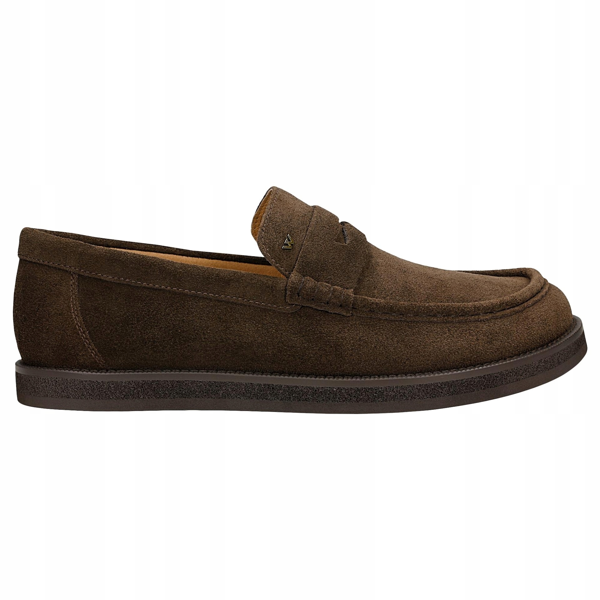 Hnědé pánské mokasíny ze štípenky, velikost vel.