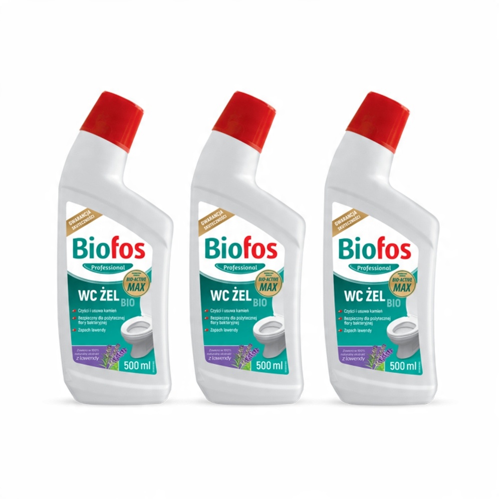 

3 x Wc żel Bio 500 ml, Biofos Professional