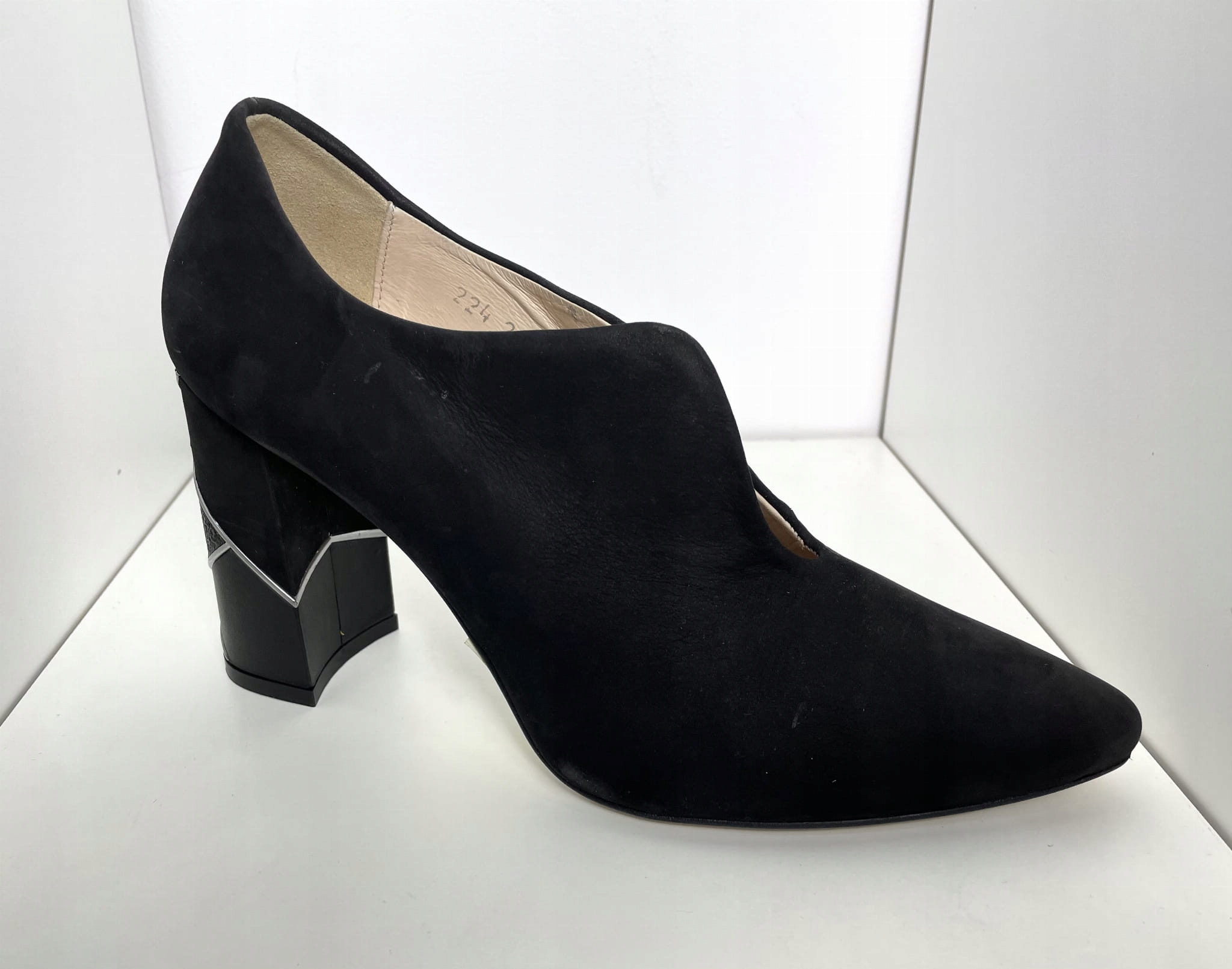 Dámské polobotky Higo kůže P-2 Černá 40, Černá