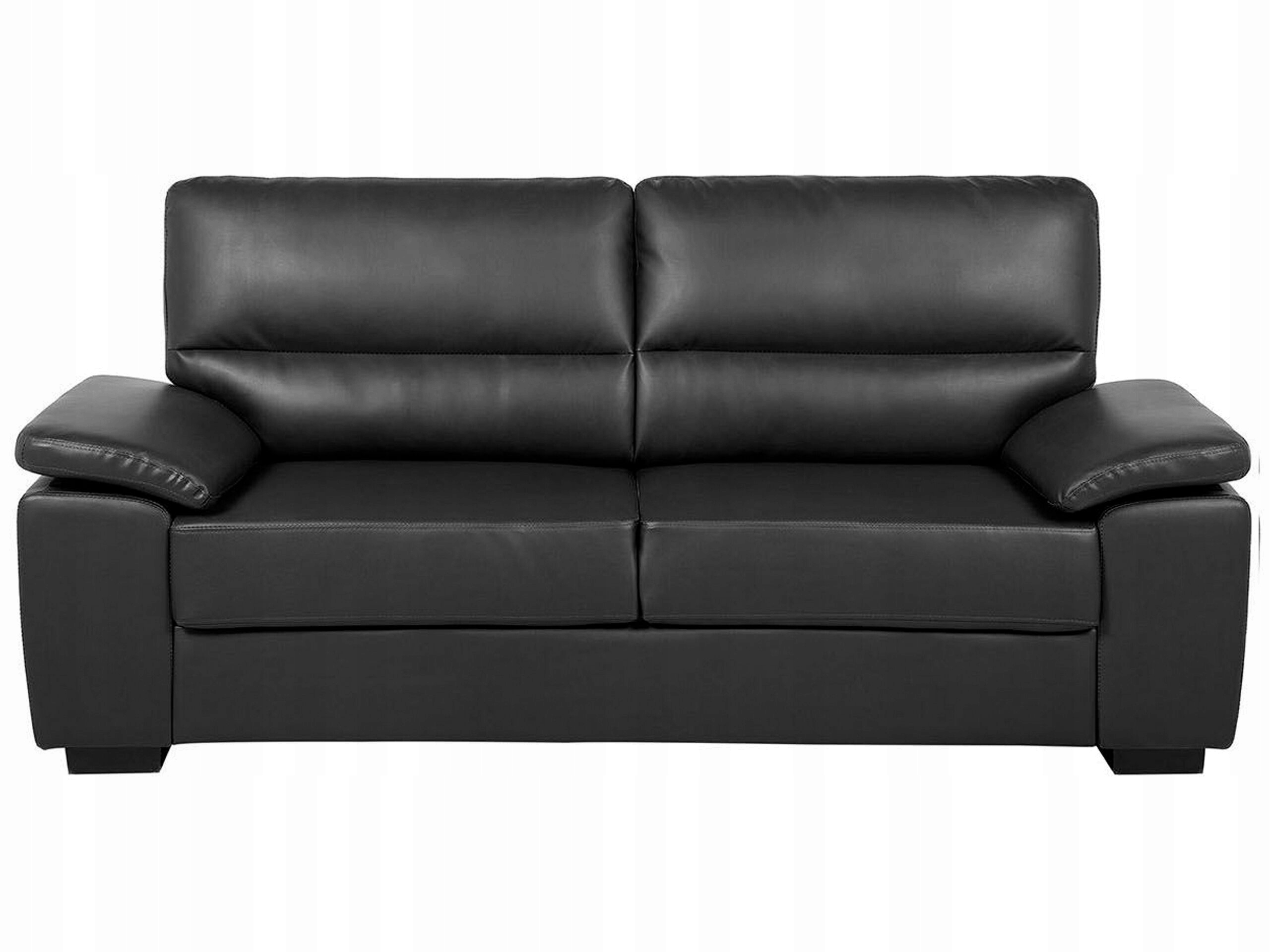Sofa kanapa trzyosobowa ekoskóra czarna