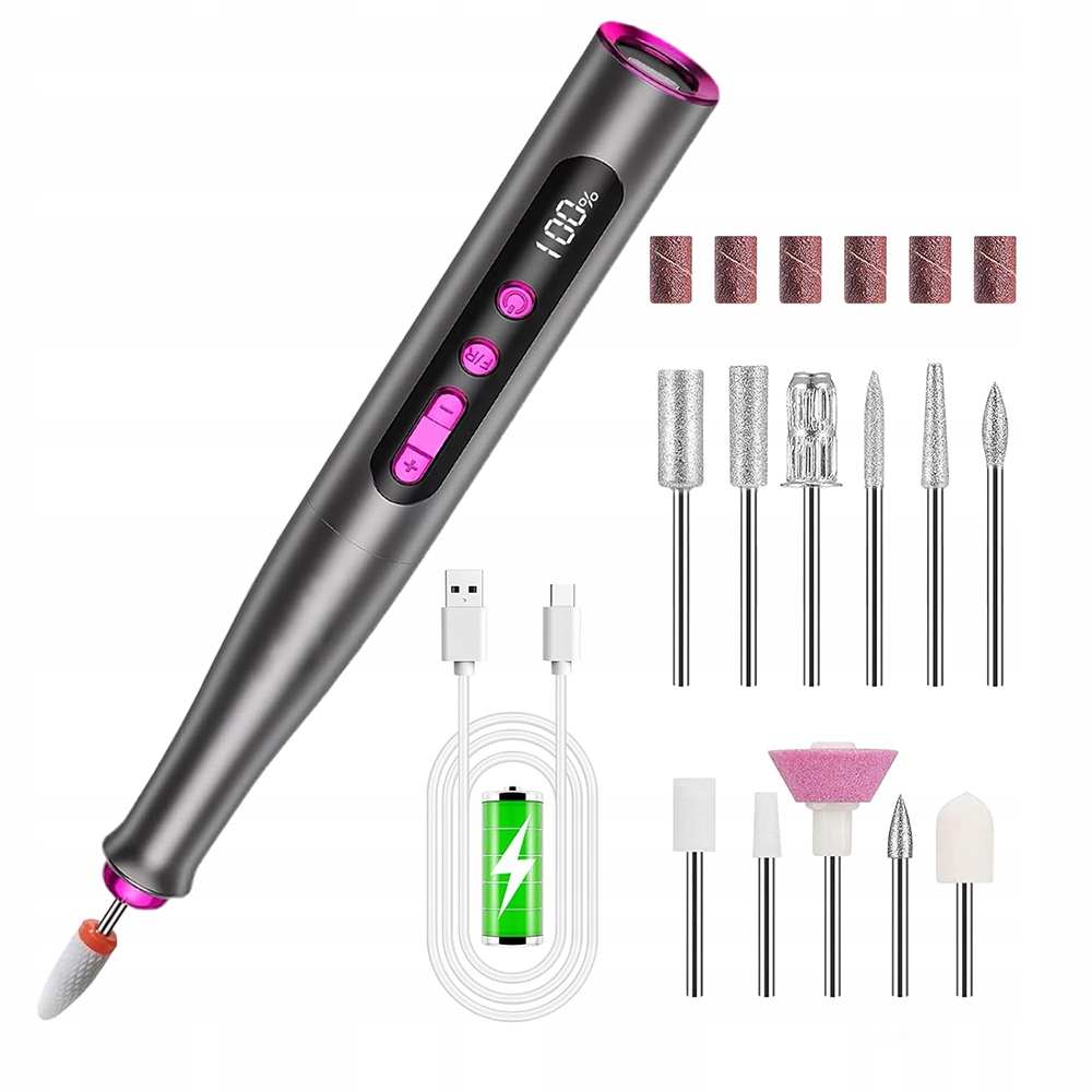 Bruska Usb Bruska Na Nehty Multifunkční Profesionální Sada