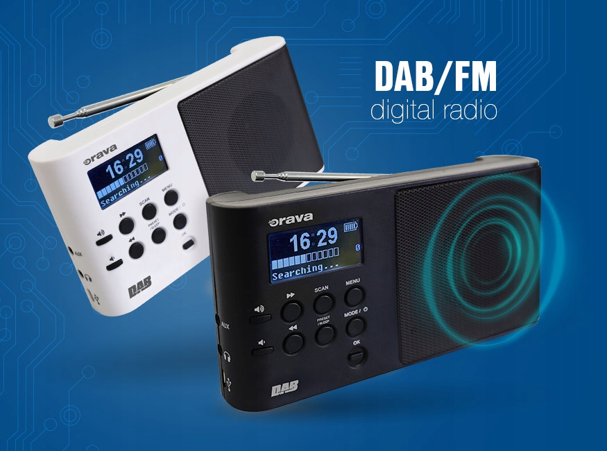 RADIO CYFROWE PRZENOŚNE DAB/FM WYŚWIETLACZ DAB W Radio FM DAB+