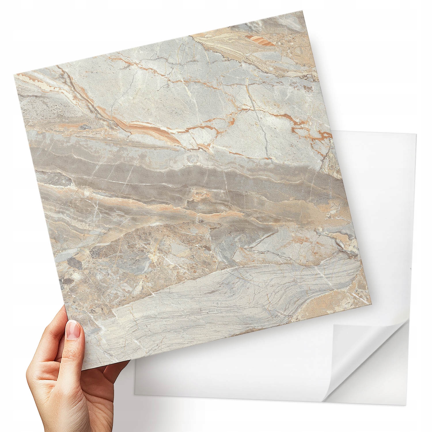 Samolepící Pvc dlaždice Vzor mramoru s jemnými žilkami 9x30x30 cm