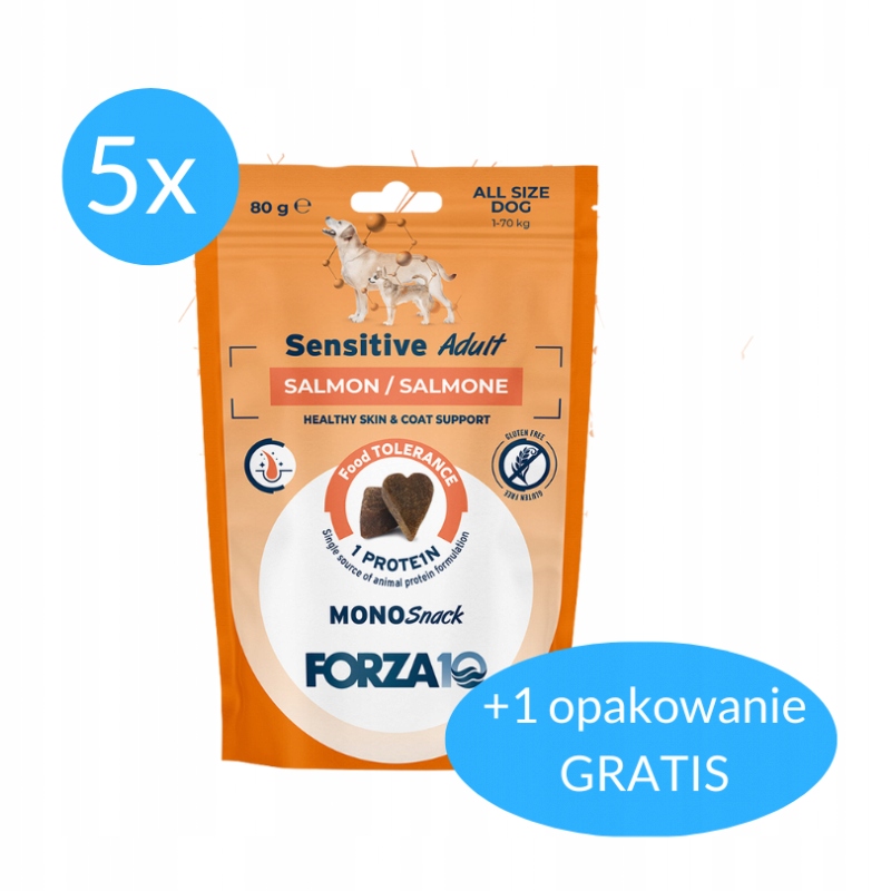 Forza10 MonoSnack losos pro citlivé psy 6 x 80 g