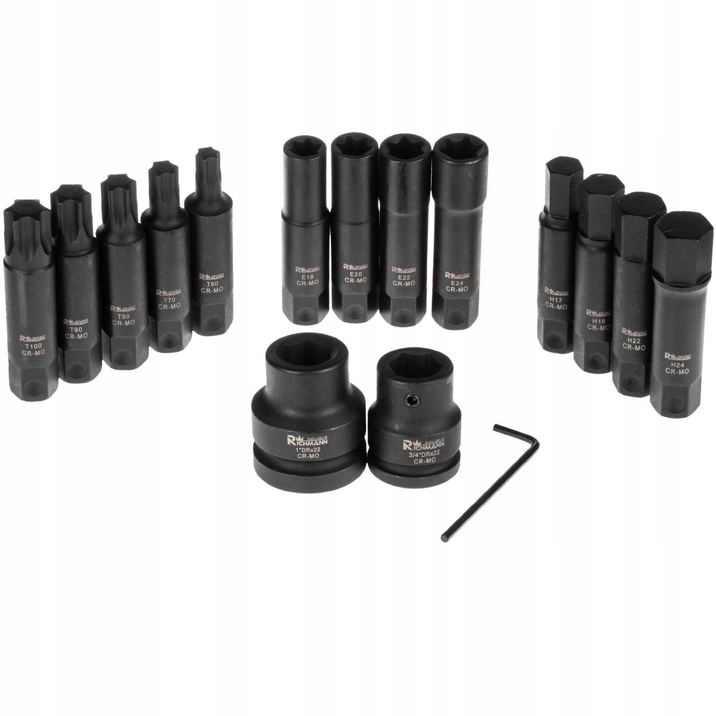 ZESTAW NASADEK UDAROWYCH TORX IMBUS HEX CORONA Mocowanie 3/4