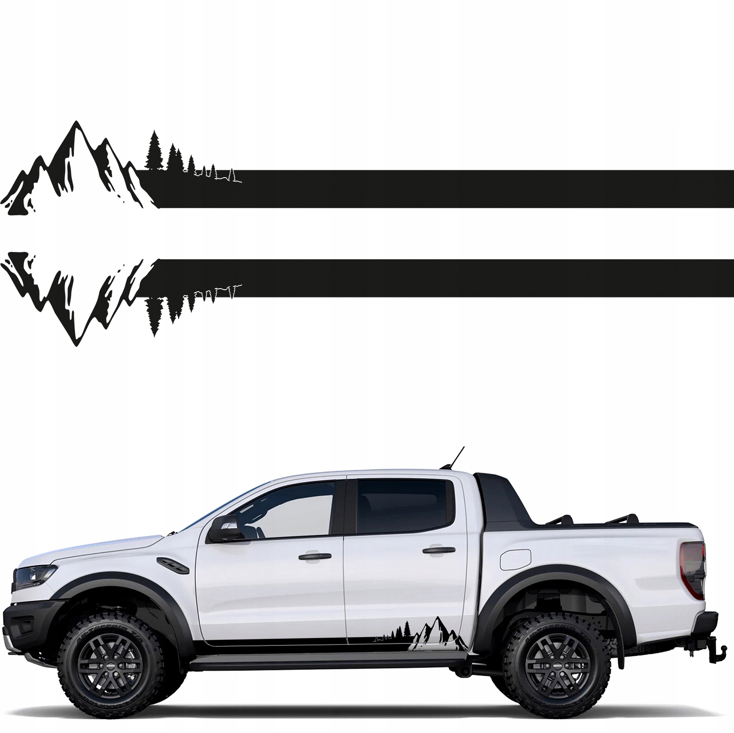 Samolepky Na Bok Auta Horské Pásmo 22x250 cm