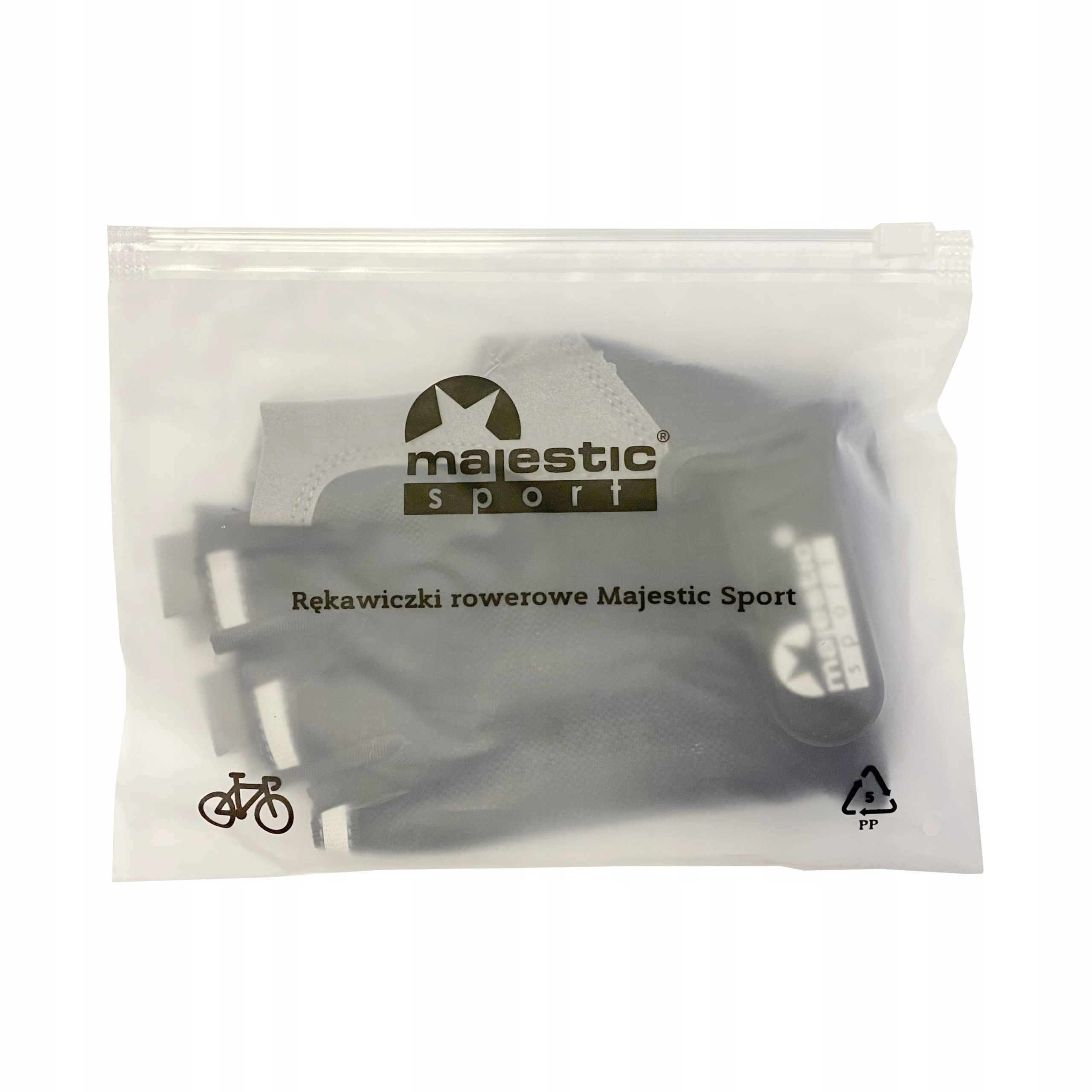 Rękawiczki rowerowe na rower gel Majestic Sport L Kolor czarny