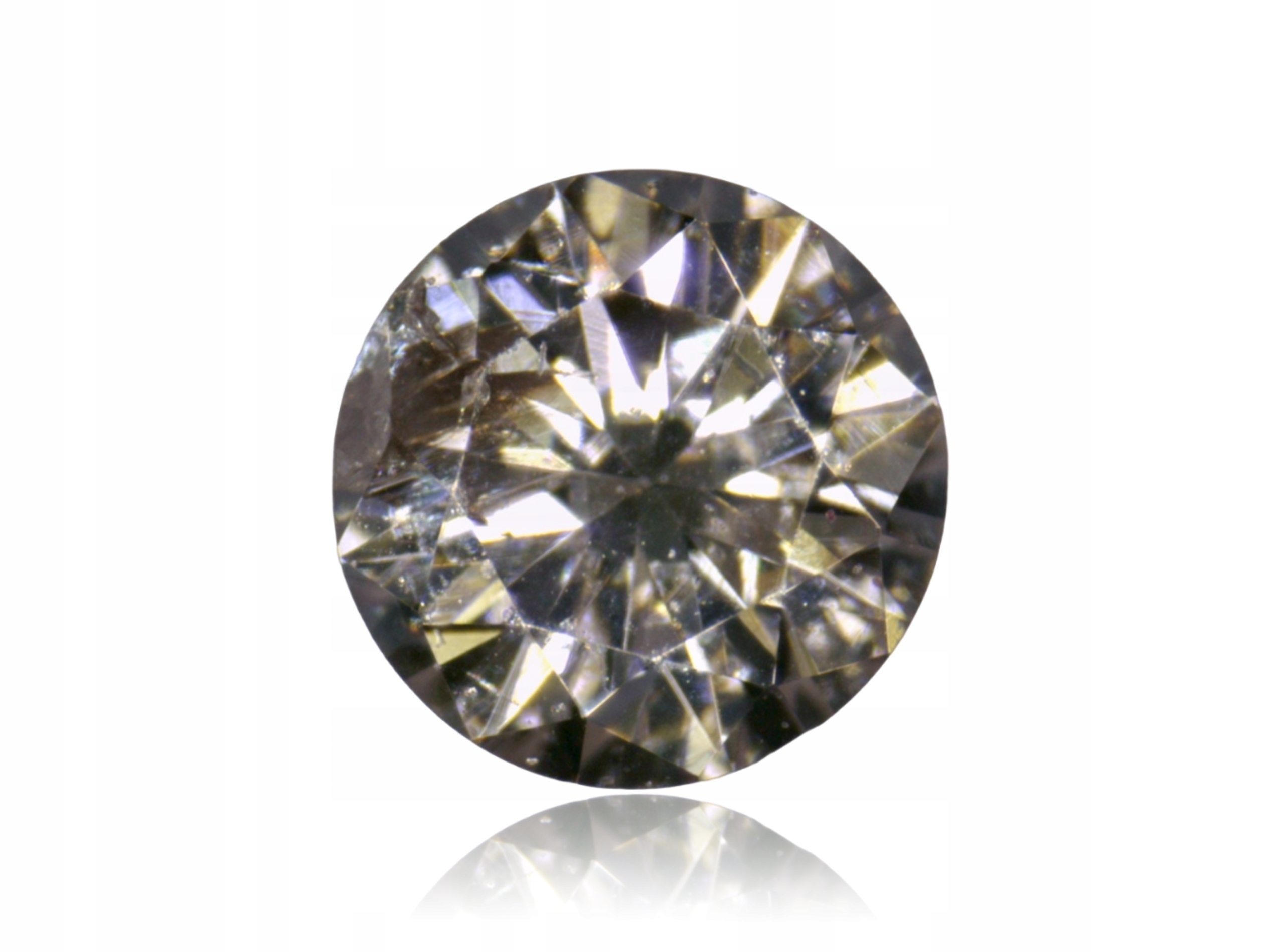 Přírodní Diamant 0.03ct Hnědý Briliant I1 eCertifikát Wbd