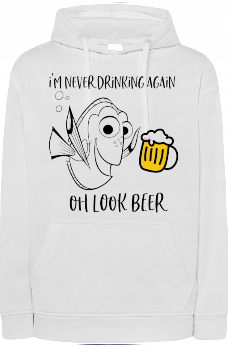 Už více nepije pivo Mikina S Kapucí vel. 3XL