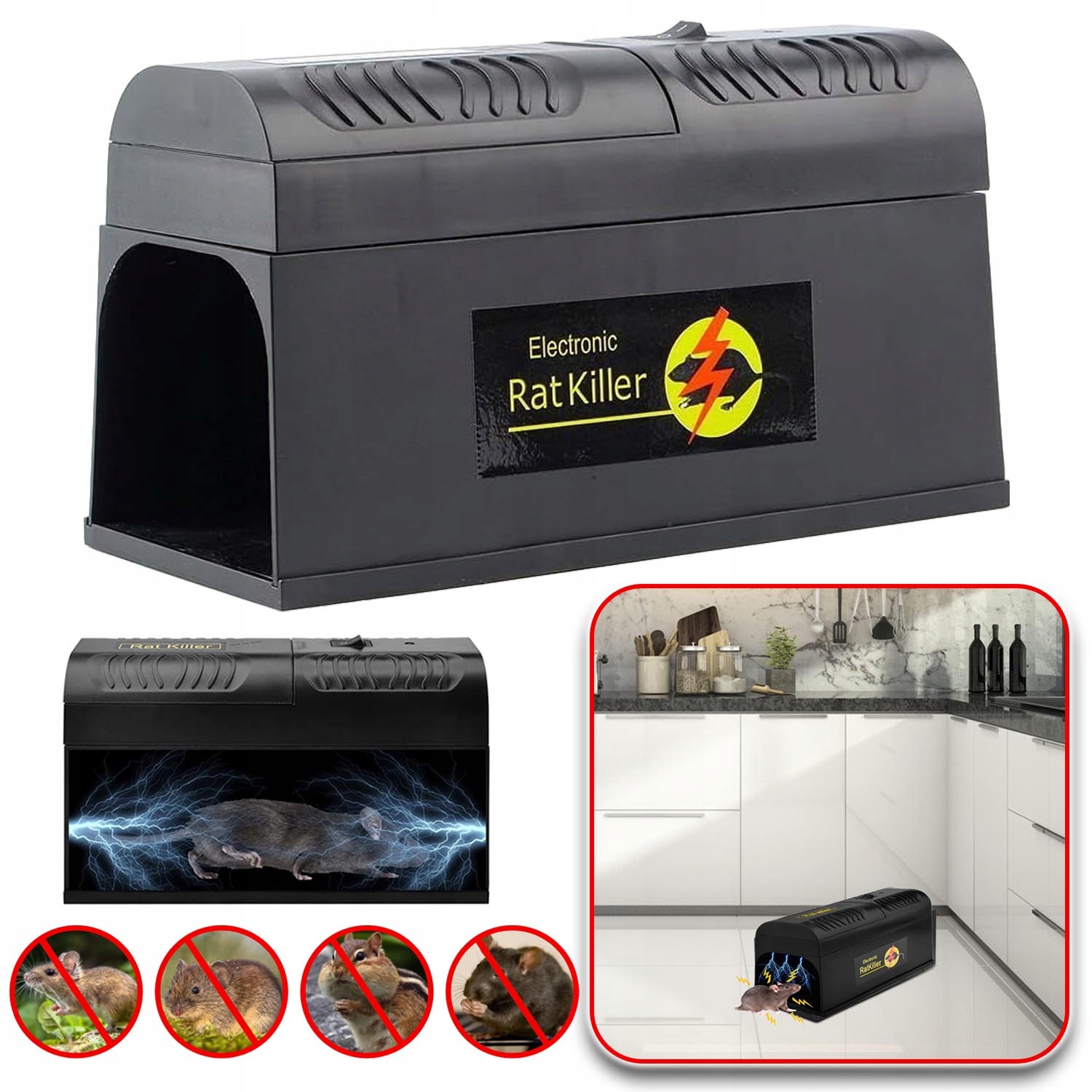 Elektrická Past Na Potkany, Klec Na Hlodavce, Odpuzovač Myší