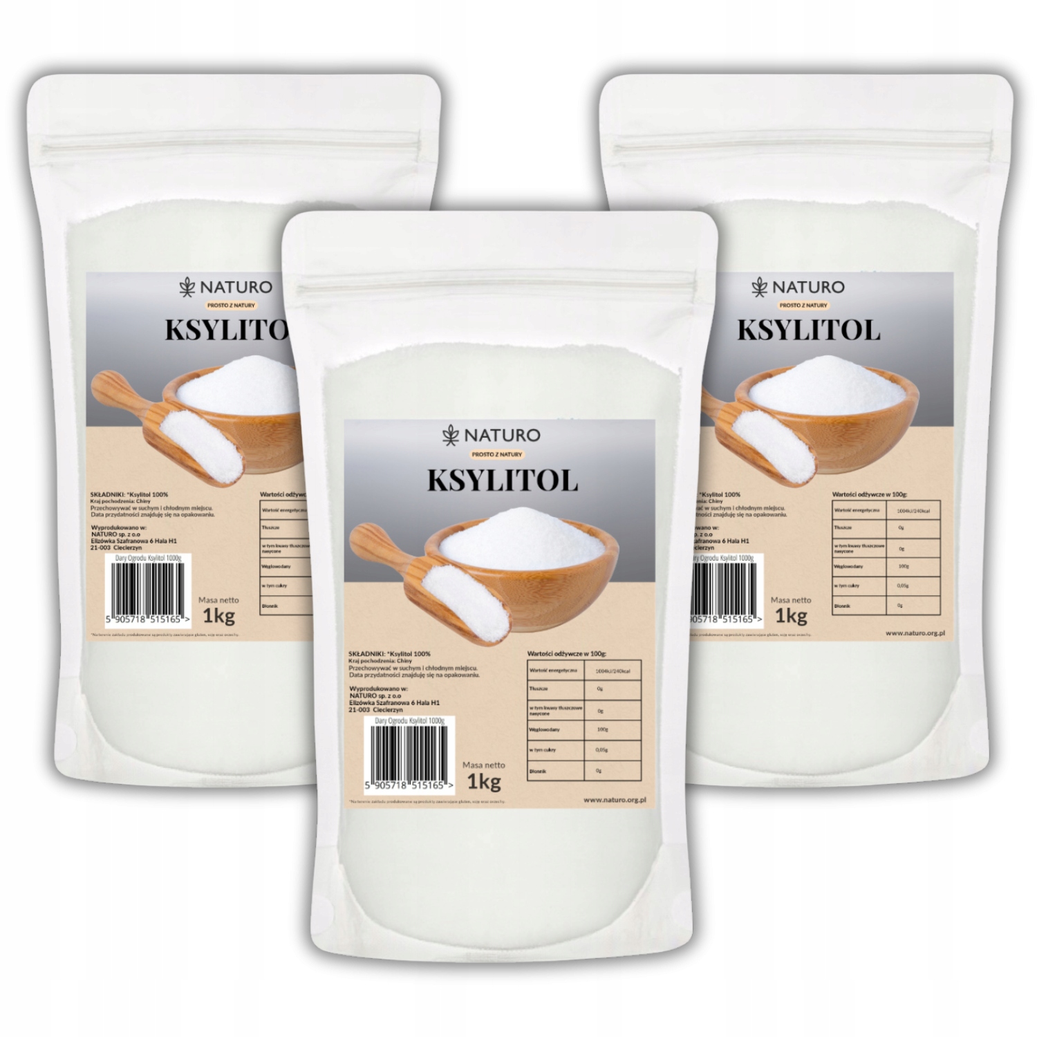 Levně Xylitol 3 kg Xylitol Čisté přírodní sladidlo Náhradní cukr Naturo