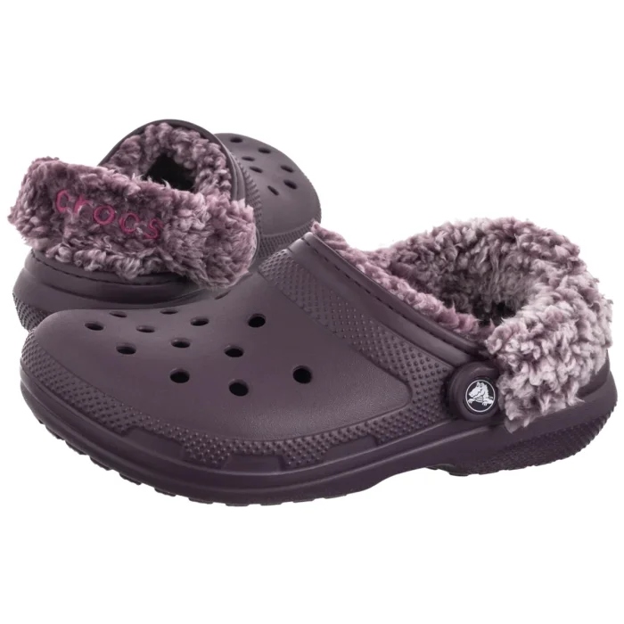 Dámské boty Nazouváky Crocs Classic Fleece Lined Plum 211396 Fialové