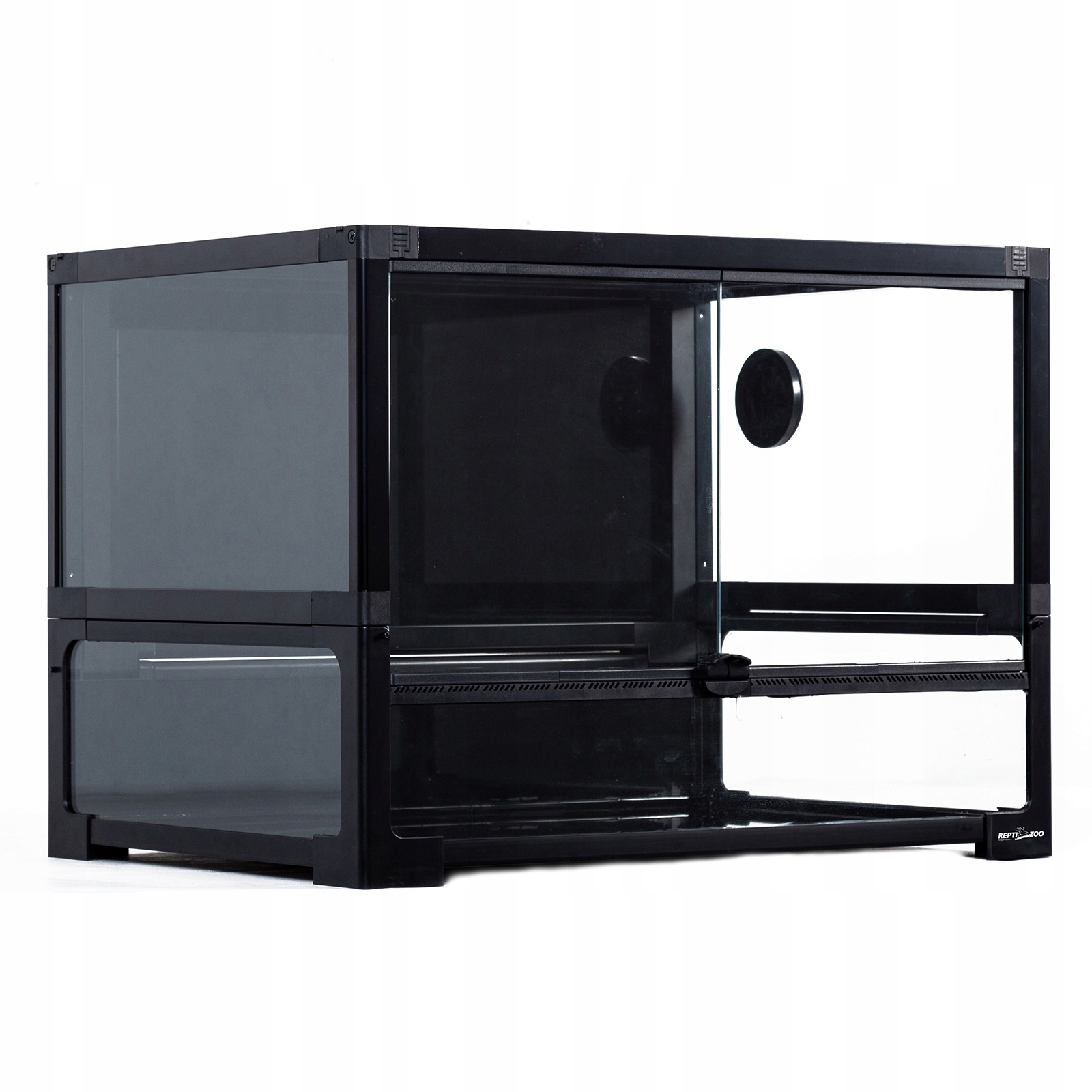 Levně Pevné Skleněné Terárium S Ventilací Pro Plazy Hadice Želva 60x45x45 cm