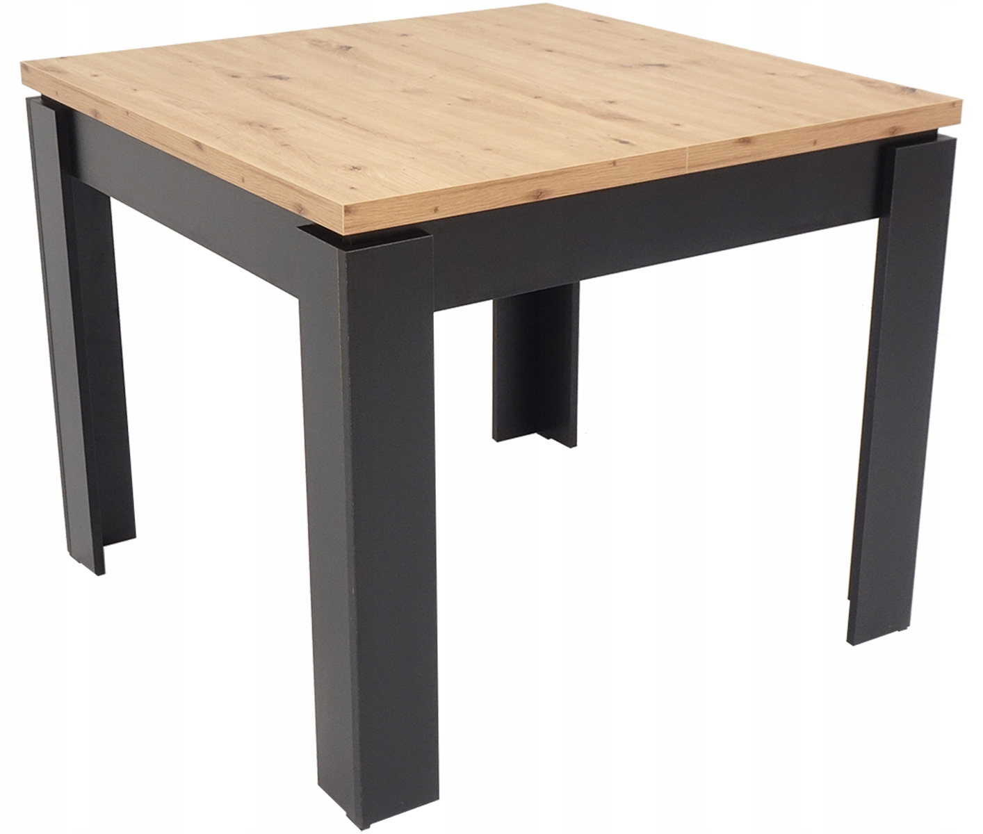 Zestaw do salonu STÓŁ ROZKŁADANY do 120cm i 4 krzesła TAPICEROWANE welur Długość stołu 90 cm