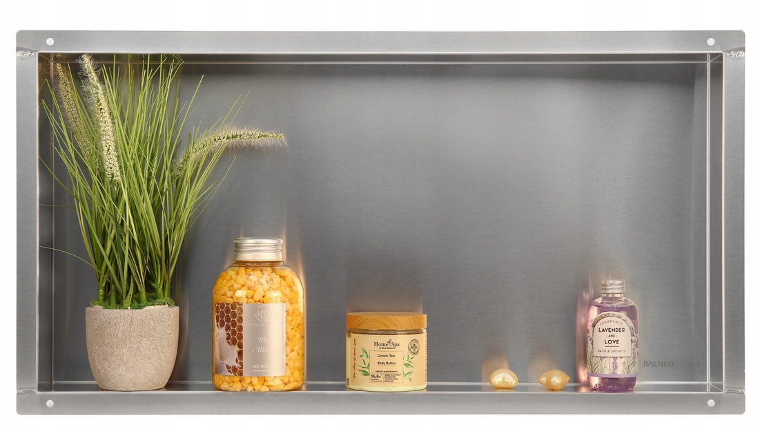 

Półka wnękowa Wall-box No Rim Inox 60x30x10 Balneo