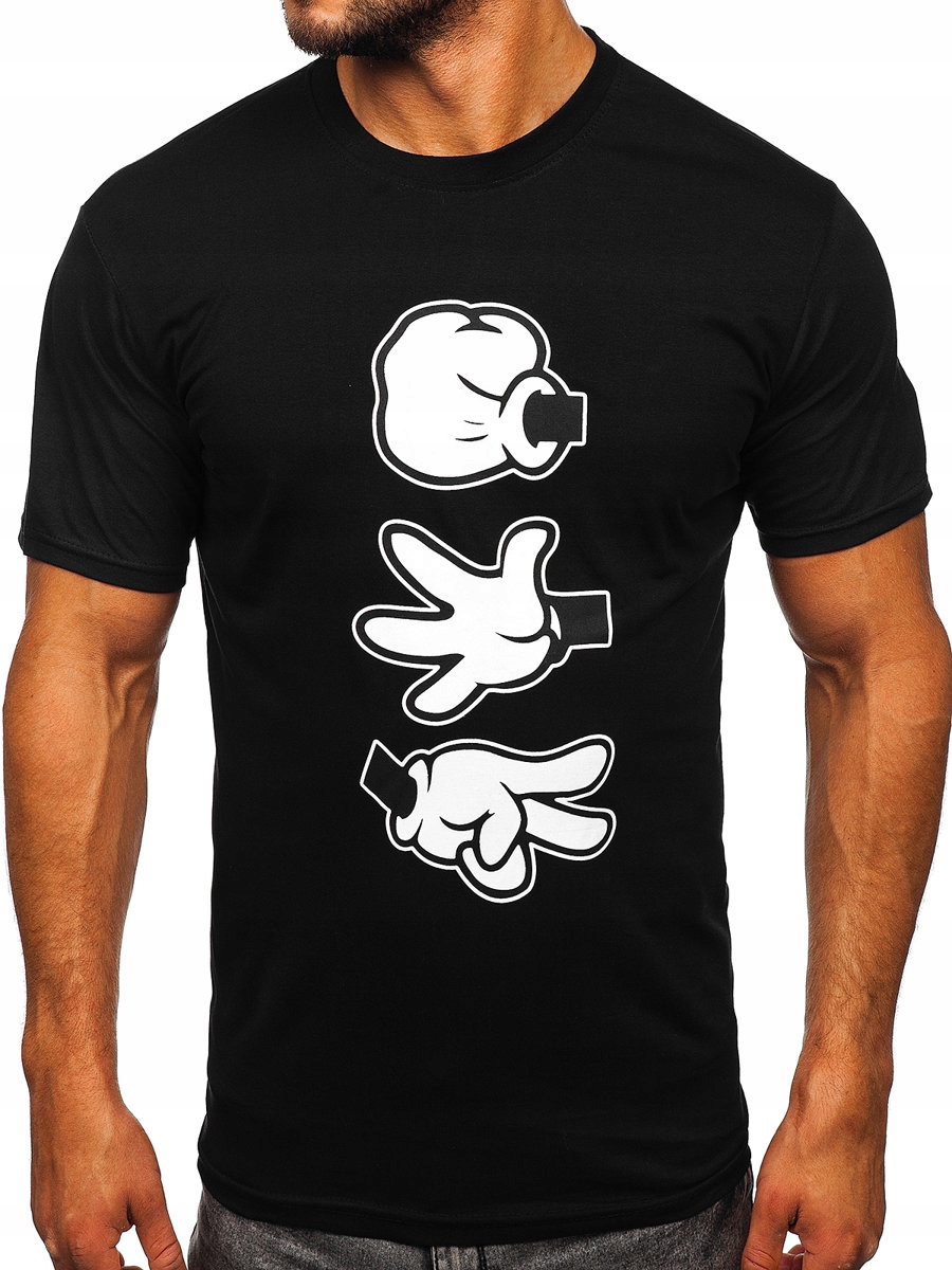 

T-shirt Męski Koszulka Czarna KS1997 Rozmiar_m