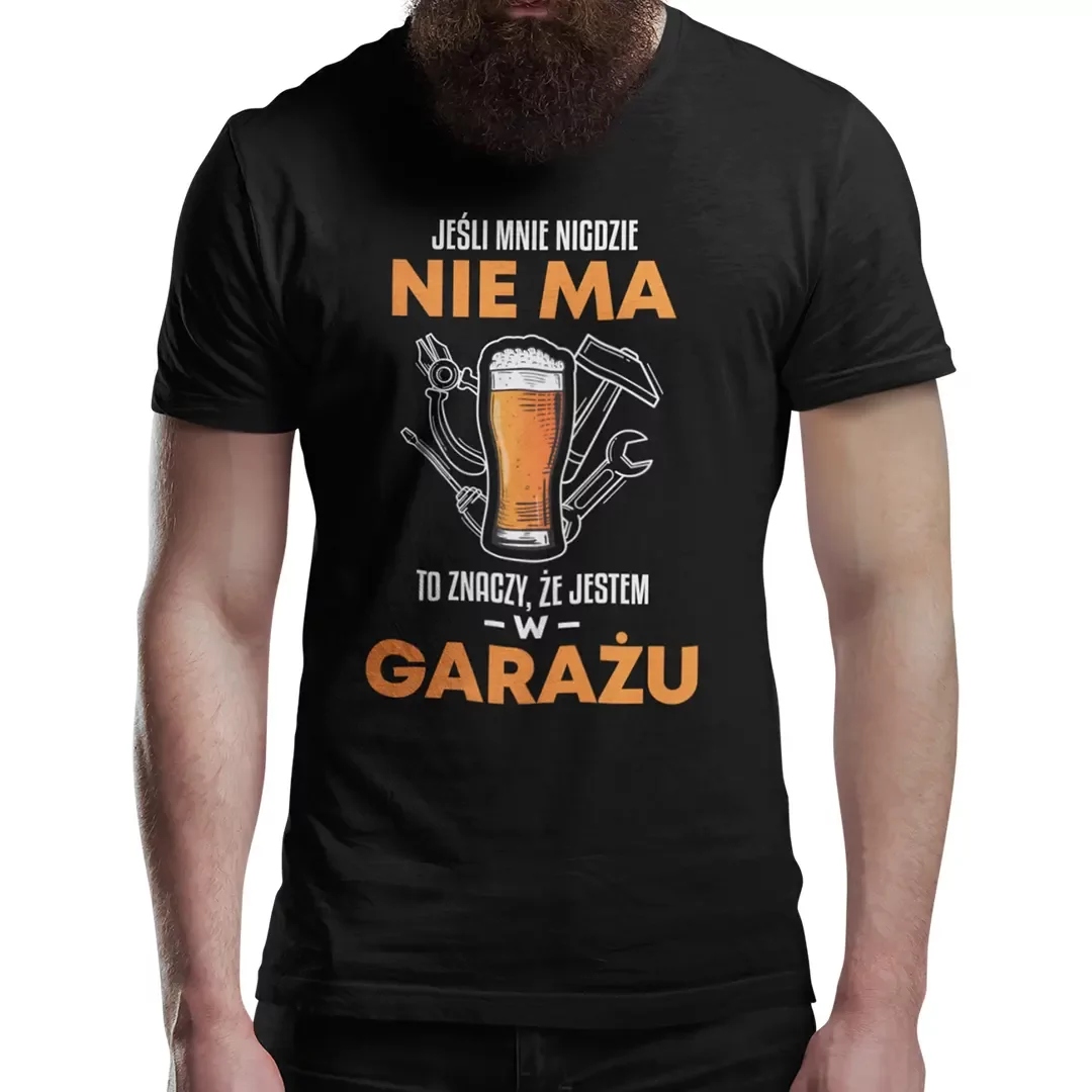 

Jestem w garażu Dla Mechanika Męża T-shirt