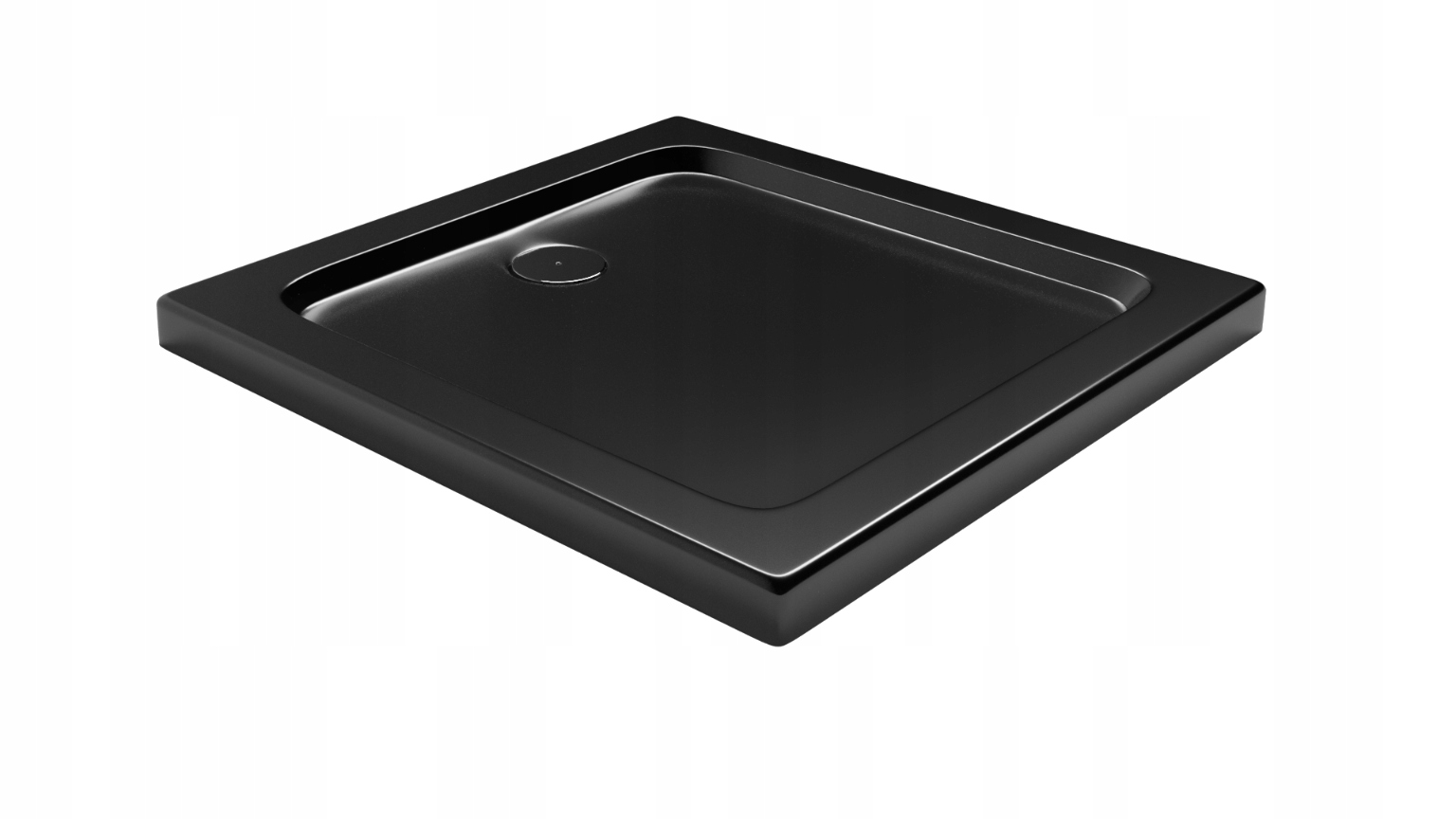 Sprchová Vanička Čtvercová Podlahová 90x90x6CM Černá