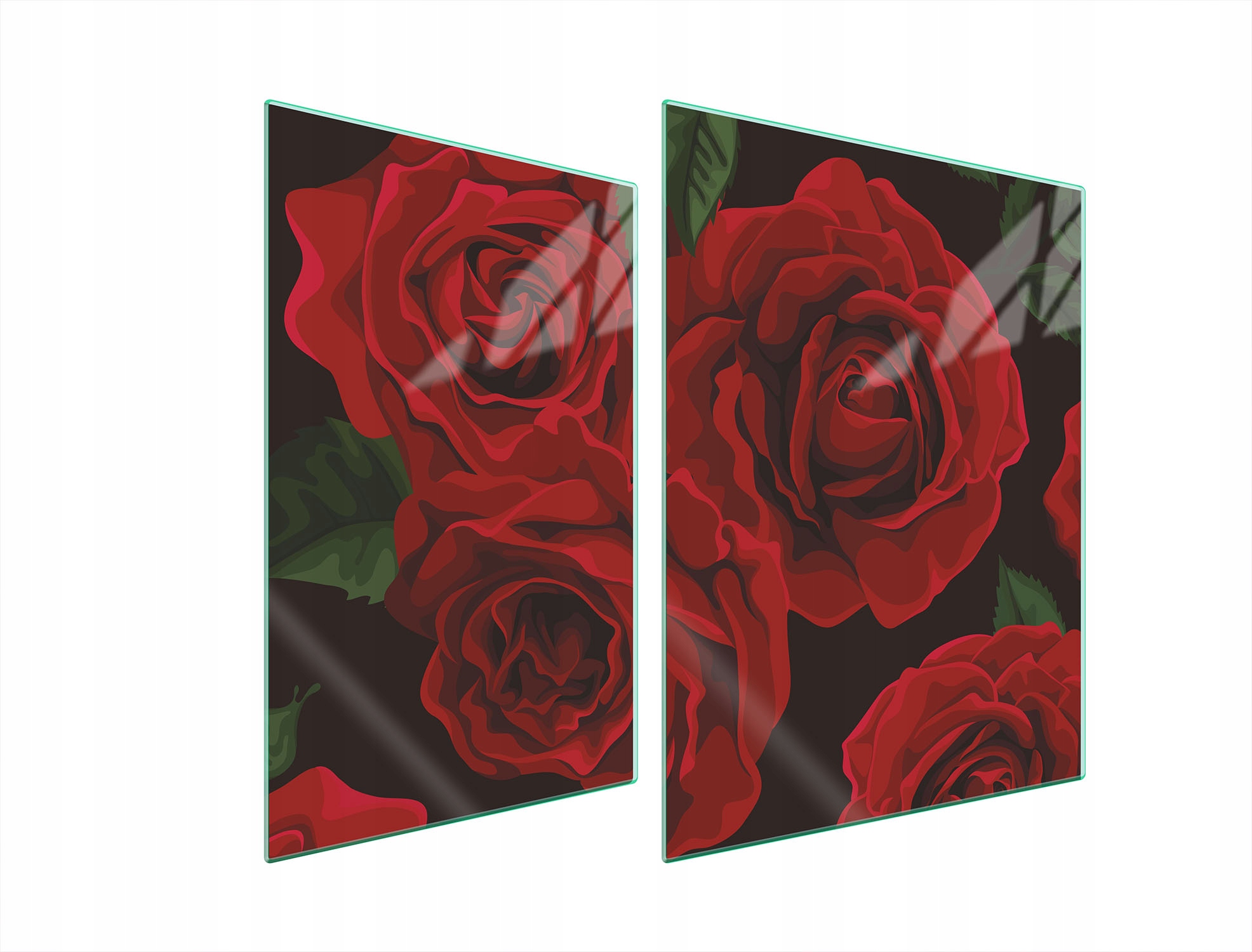 Ochranná Skleněná Deska Na Sporák 70x52 Růže Tvrzené Sklo