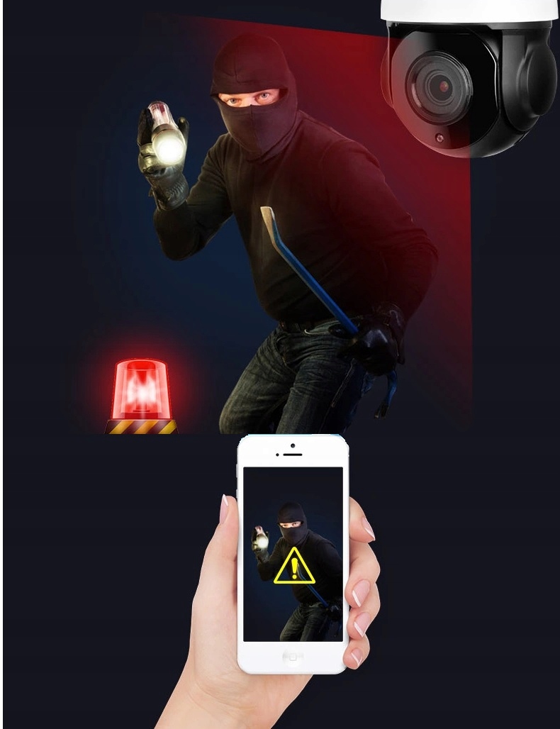 KAMERA ZEWNĘTRZNA OBROTOWA 30X ZOOM SIM GSM 5MPX Marka Inna