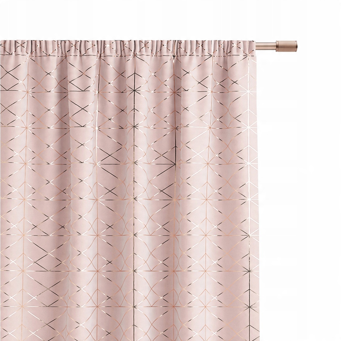 

Zasłona Gotowa Glammy 140X250 Taśma Róż Pudrowy