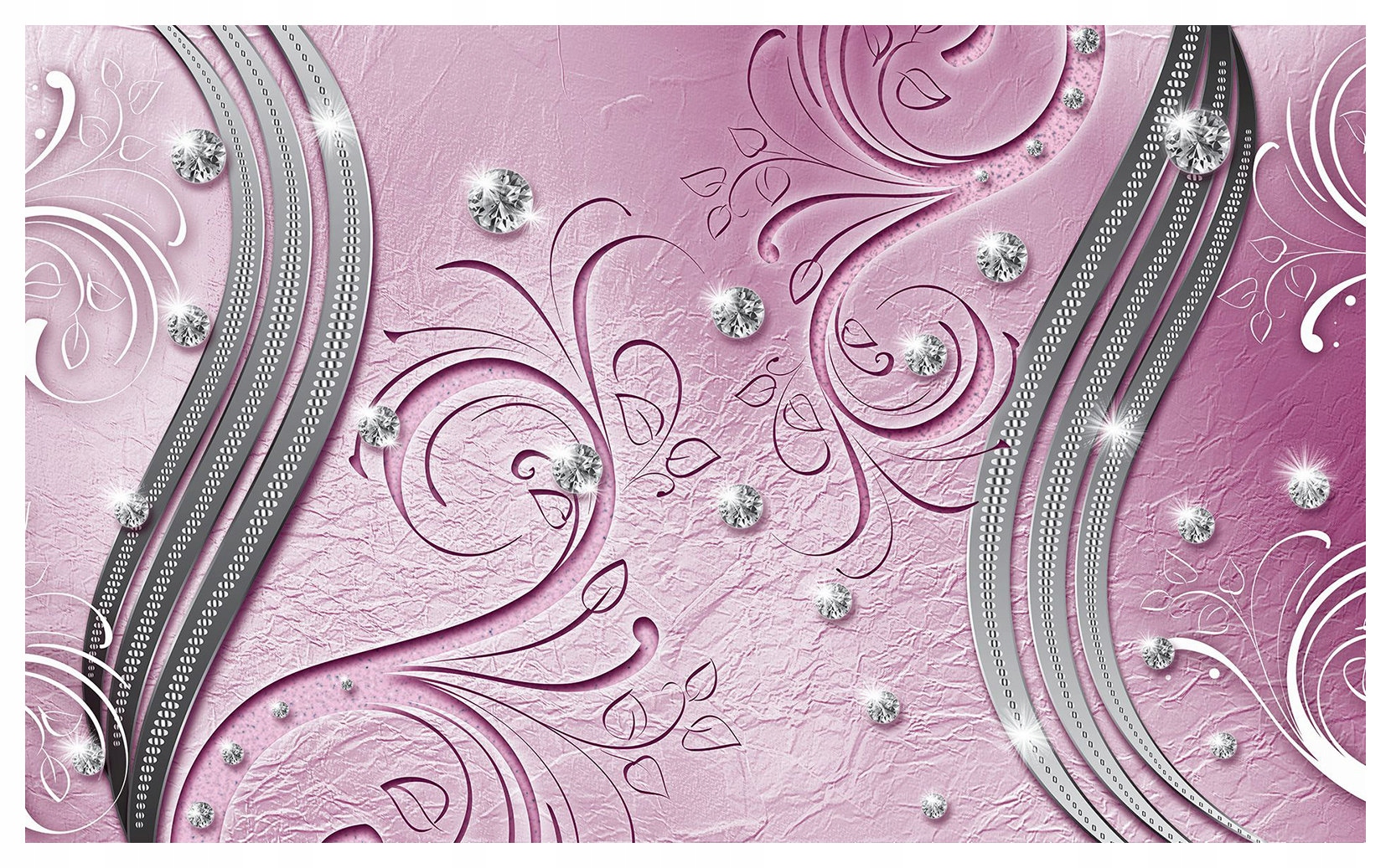 Fototapeta flizelina Květiny Metalické Krystaly Elegance Lesk 300x210 lepidlo