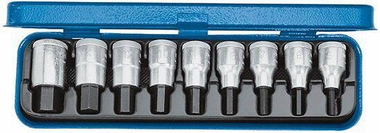 Skrutkovač 1/2" pre skrutky z 6-kat.3/16" do 5/8", 9-dielny Gedore