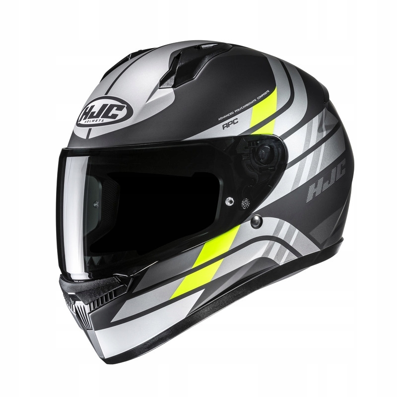 Motocyklová Prilba Hjc C10 Hyper Grey Yellow (L) Svetlé Sklo