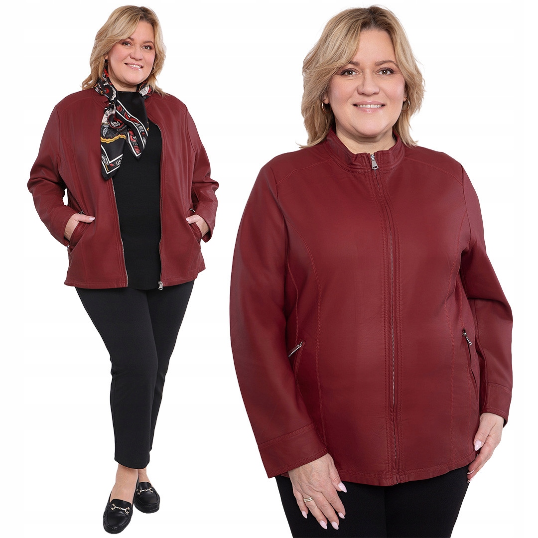 Bordó bunda z ekokůže 62