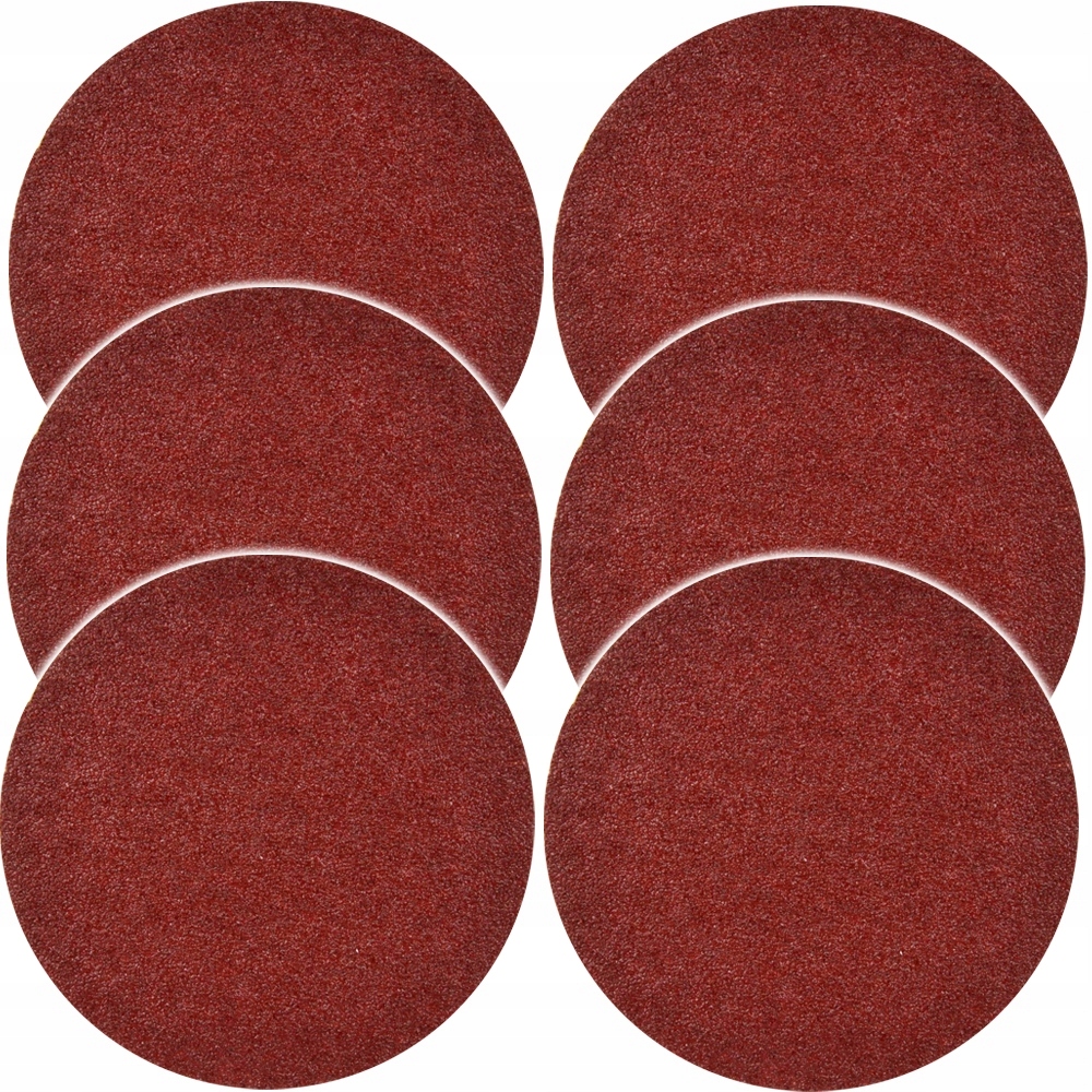Papier Ścierny Szlifierki Mimośrodowej Na Dysk 125MM Z Rzepem P100 -6 sztuk