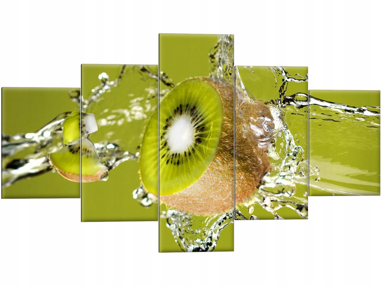 

Obraz Tryptyk Kiwi Owoce 125x70 do kuchni baru