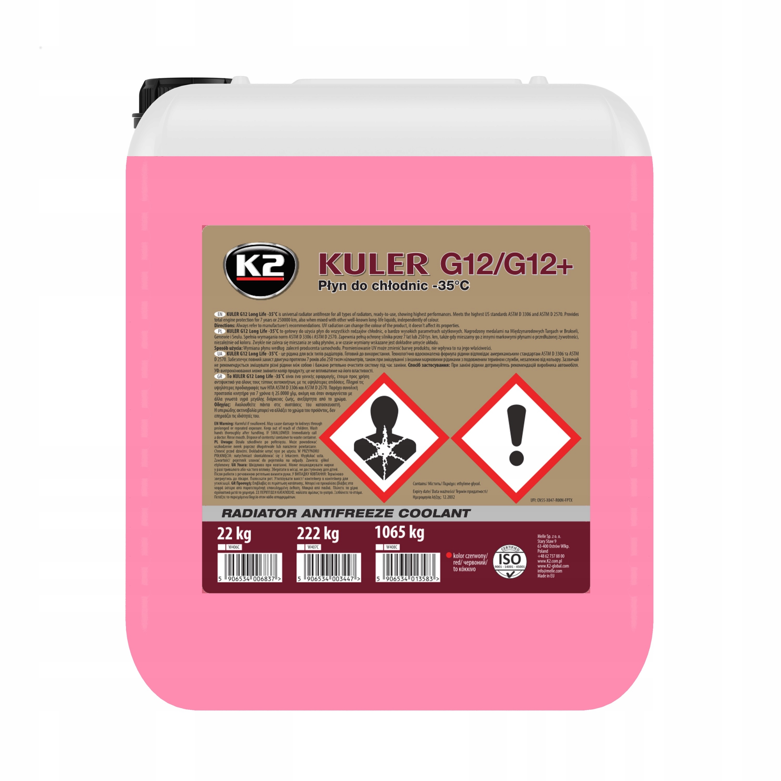 K2 Kuler -35°C Červený 22kg