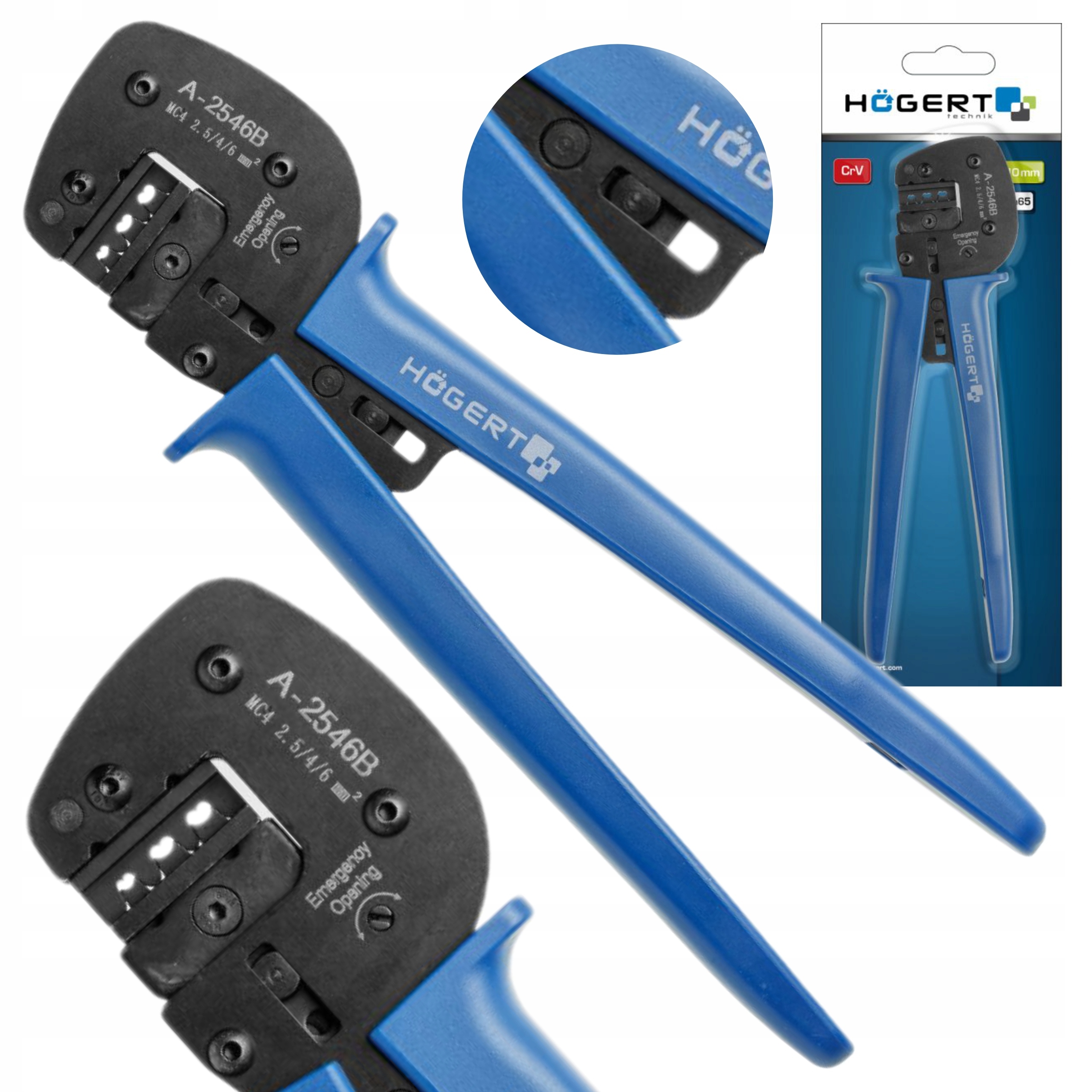 Hoegert Kliešte Na Krimpovanie Fotovoltaických Konektorov MC4 HT1P199