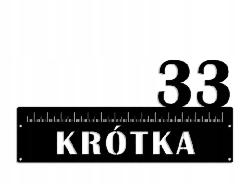 Číslo Na Dom 48 cm Tabuľka Adresa Ocel 2 mm ul. Krátka