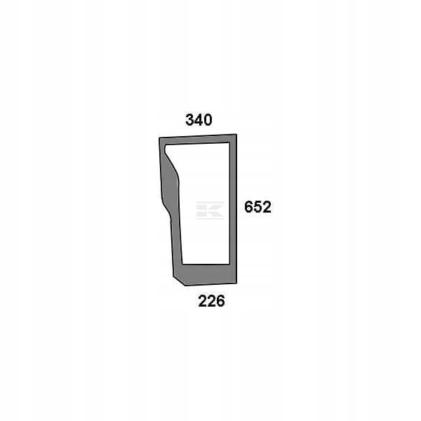 Spodní přední sklo 47125738 Kramp