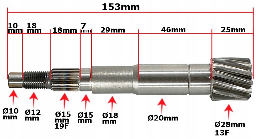 WAŁEK SPRZĘGŁA Quad Boxer 150/200cc ATV