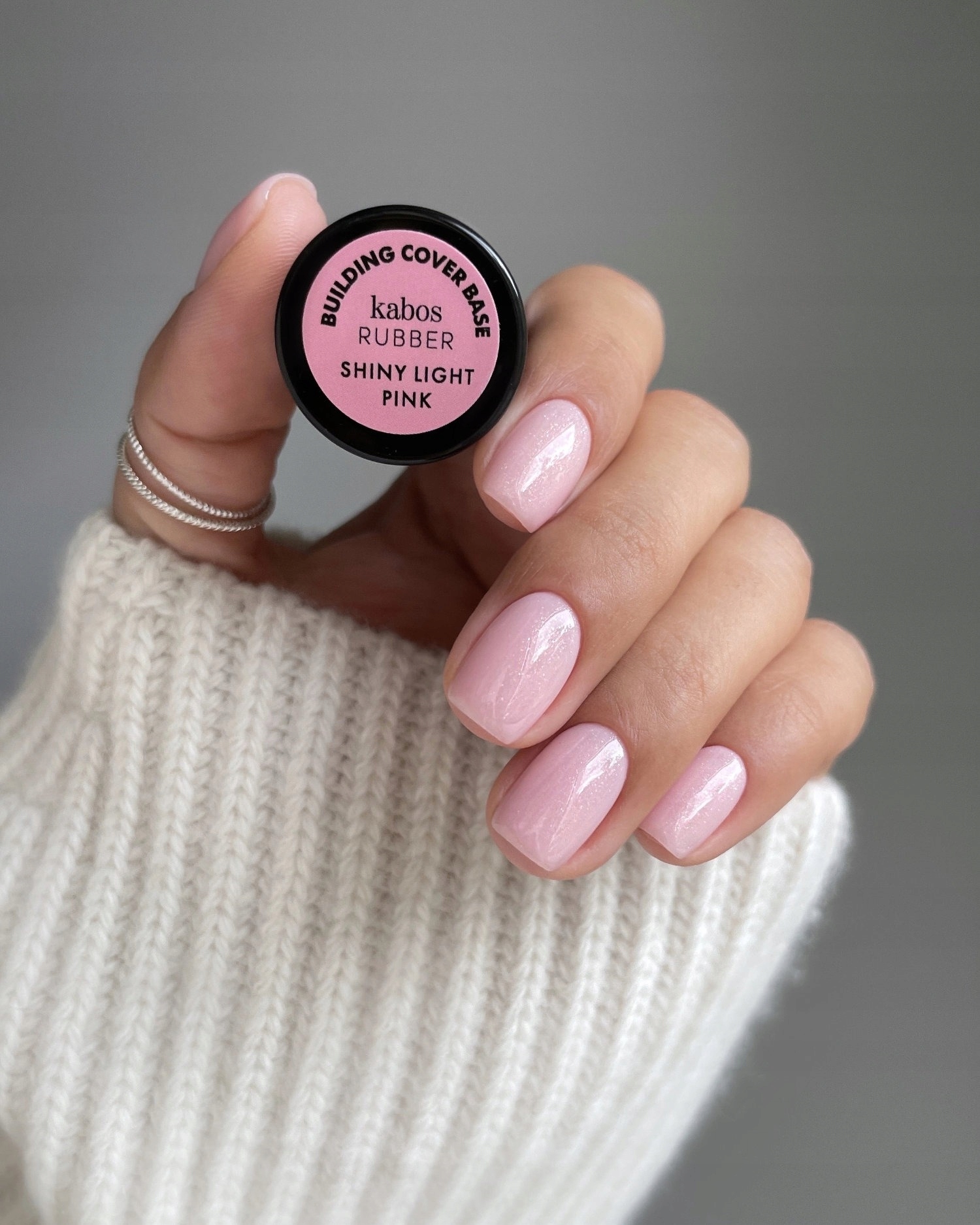 Kabos Shiny Light Pink 8ml baza kauczukowa Rubber Building Cover Base Marka Kabos