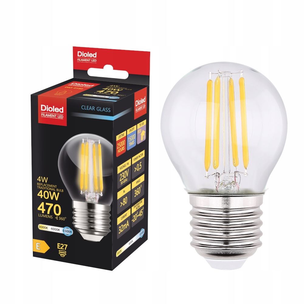 

Żarówka Led E27 4W 470lm zimna filament ozdobna