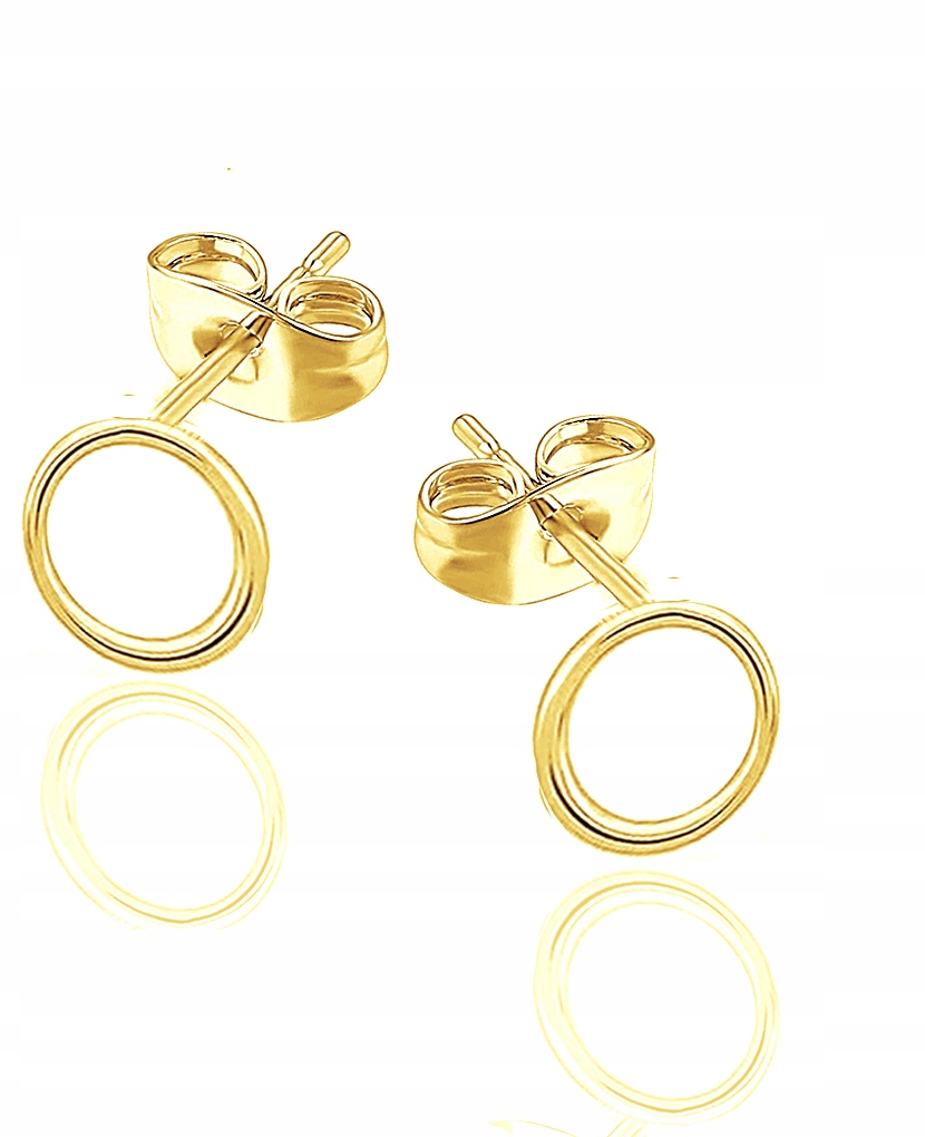 

Pozłacane Kolczyki Celebrytki Kółko Koła Ring 6 MM