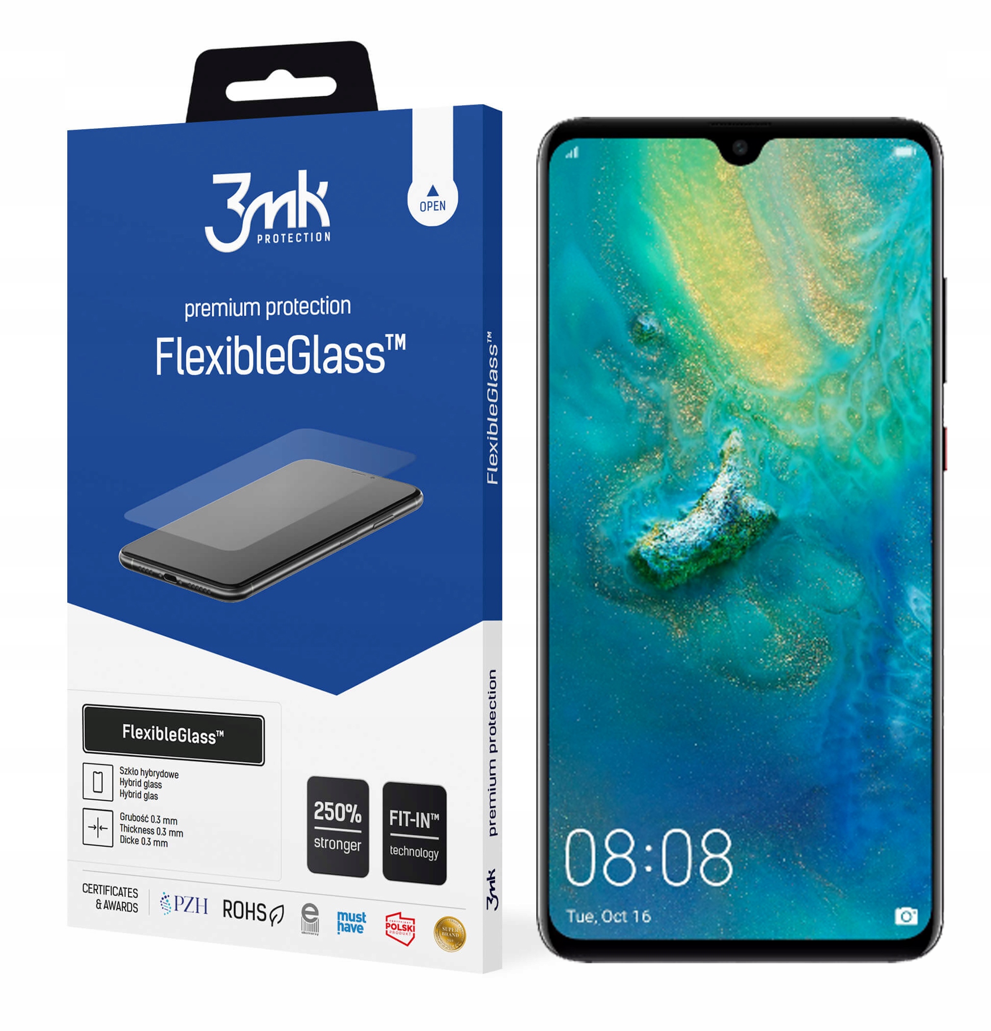 

Szkło 3MK FlexibleGlass do Huawei Mate 20