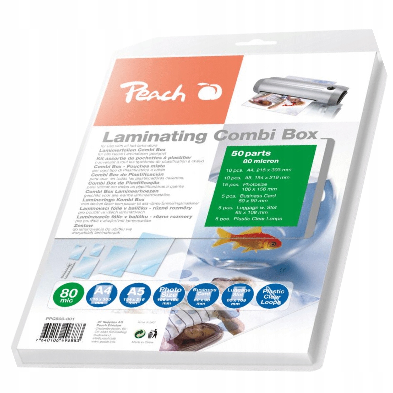 

Zestaw do laminowania Peach A4 A5 inne 80 mic