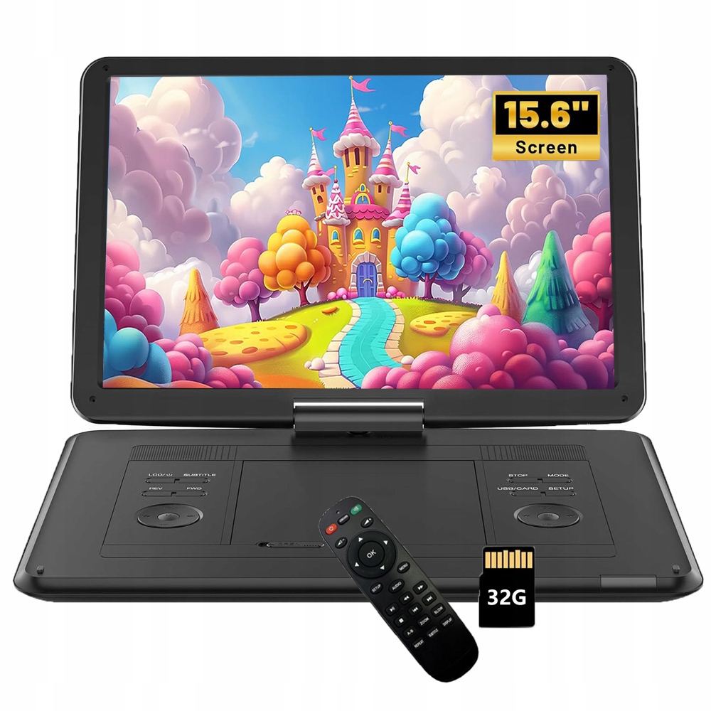 Přenosný DVD přehrávač s otočným ovladačem Ideální do auta/na cesty S 32 Gb