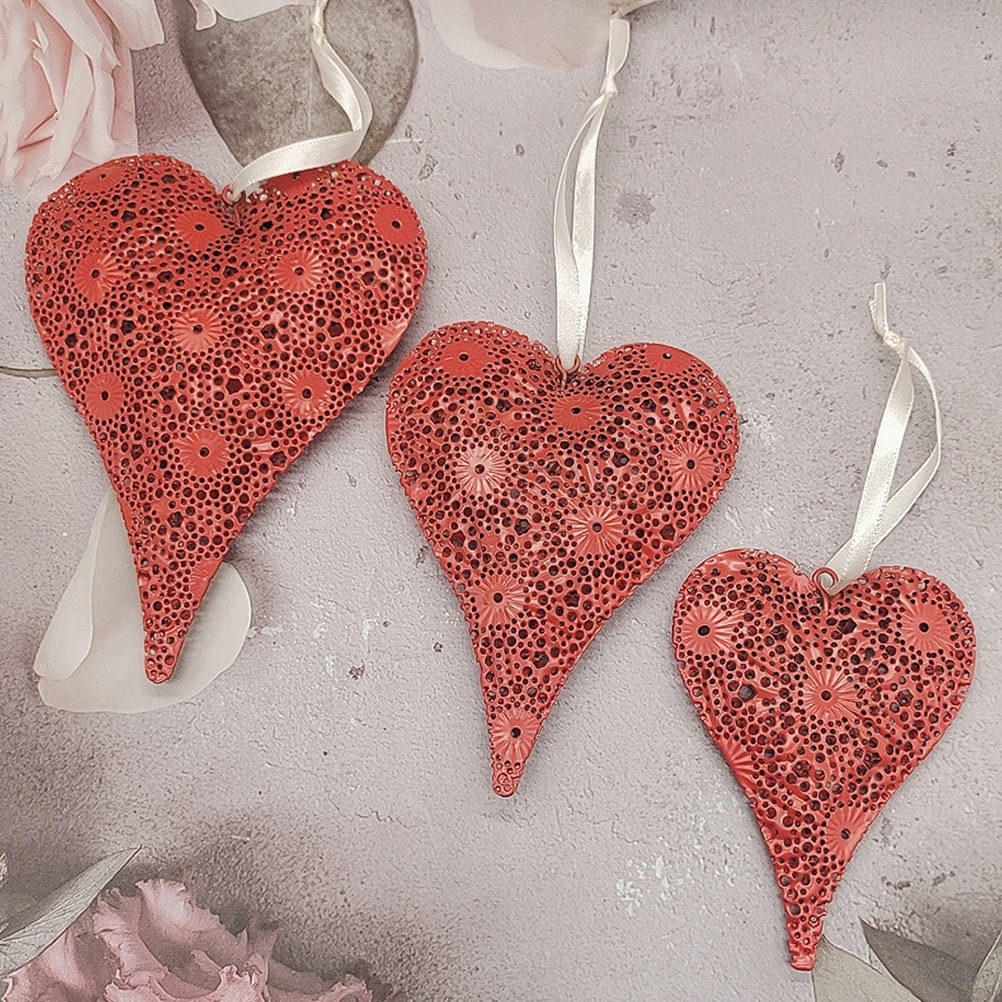 LOVE WISIOREK SZKLANA WISZĄCA OZDOBA SERCA 6 SZT Kod producenta OL5D467