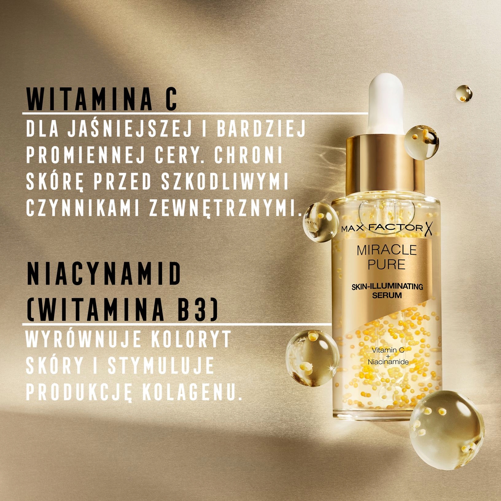 Serum Rozświetlające do Twarzy z Witaminą C Miracle Pure Max Factor Marka Max Factor