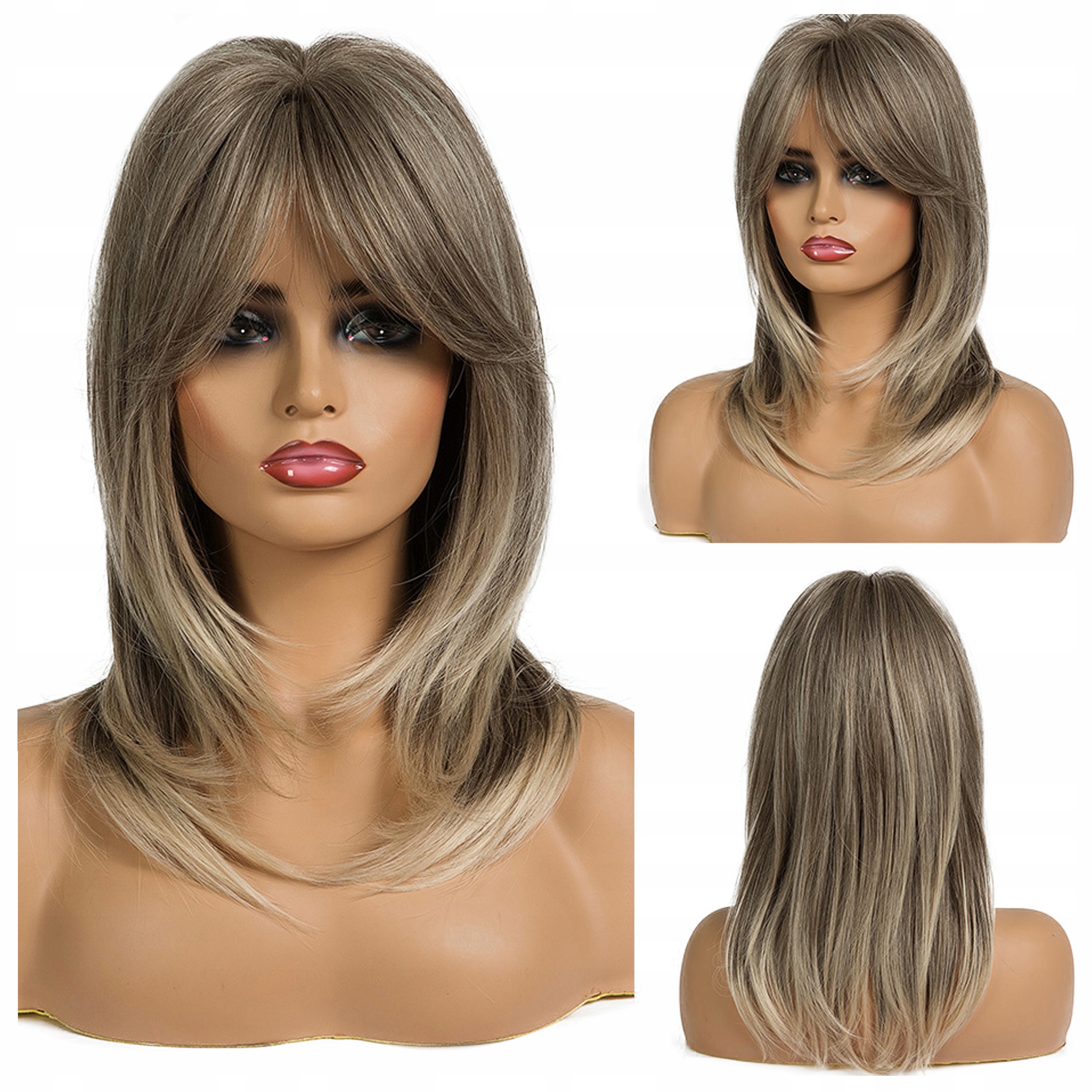 

Peruka mysi ciemny blond Jak Naturalne grzywka