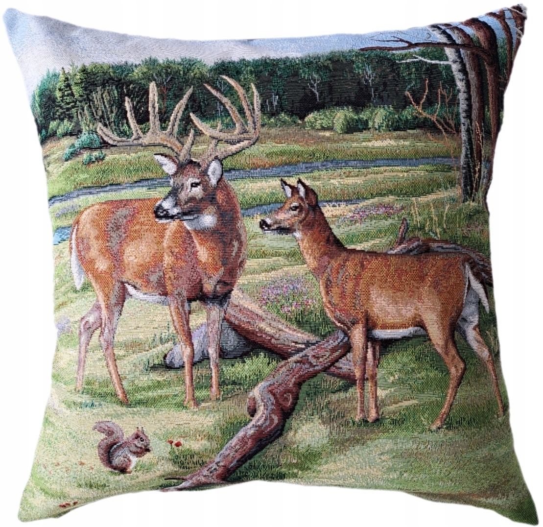 

Poszewka Dekoracyjna Gobelinowa Jelenie 45x45 cm